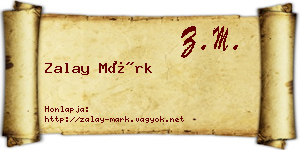 Zalay Márk névjegykártya